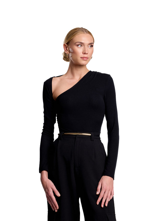 The Triangle Ribbed Bodysuit