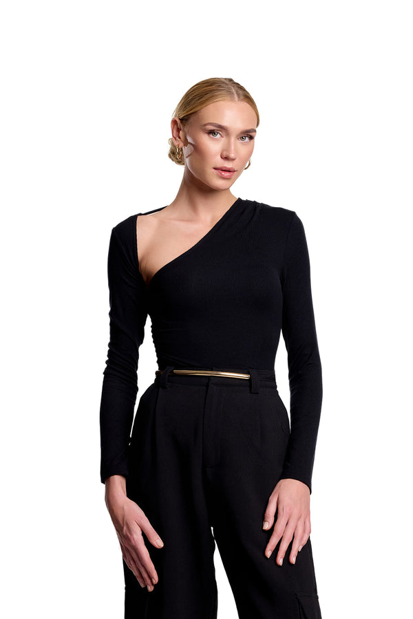 The Triangle Ribbed Bodysuit