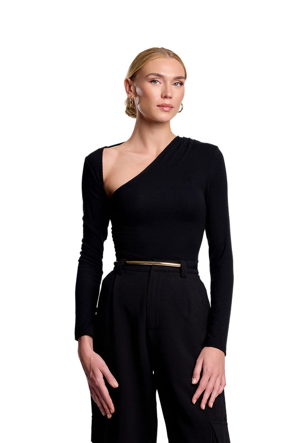 The Triangle Ribbed Bodysuit