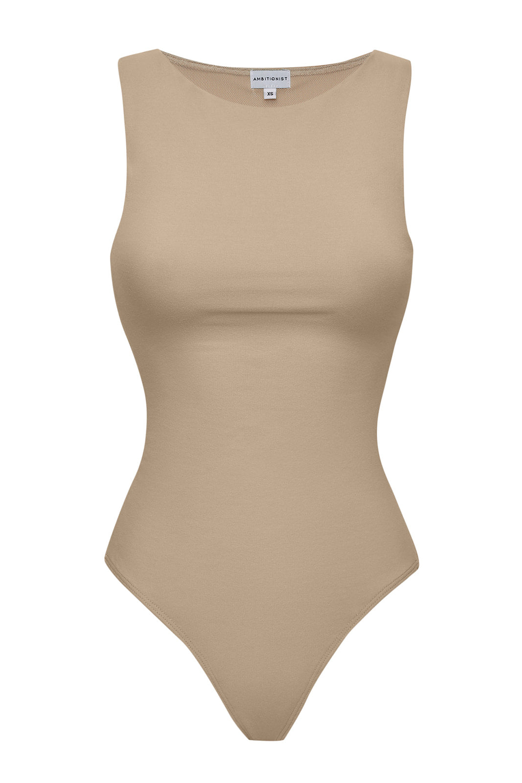 Shop Ambitionist high neck tank bodysuit in sand